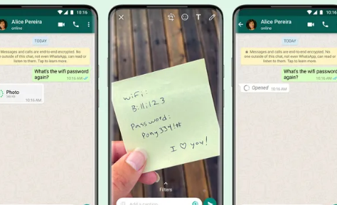 WhatsApp推出查看一次消失的照片和视频