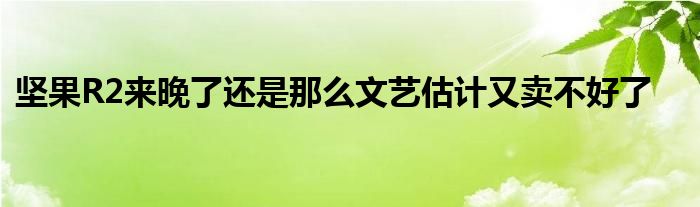 坚果R2来晚了还是那么文艺估计又卖不好了