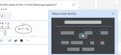 新的谷歌课堂工具给出了棘手的家庭作业问题的提示