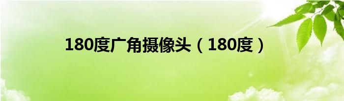 180度广角摄像头（180度）