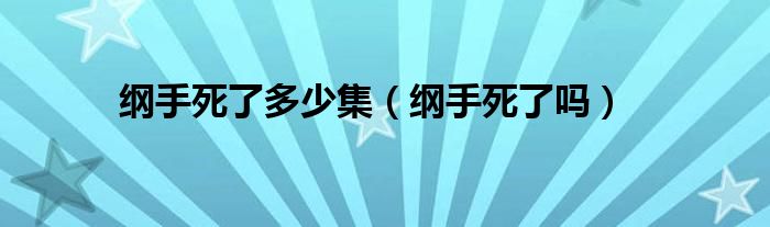 纲手死了多少集（纲手死了吗）