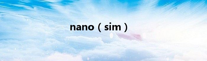 nano（sim）