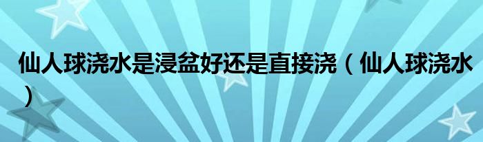 仙人球浇水是浸盆好还是直接浇（仙人球浇水）