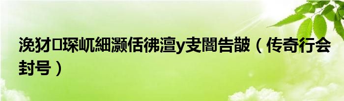 浼犲琛屼細灏佸彿澶у叏闇告皵（传奇行会封号）