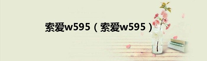 索爱w595（索爱w595）