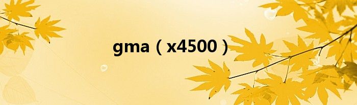 gma（x4500）