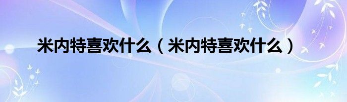 米内特喜欢什么（米内特喜欢什么）