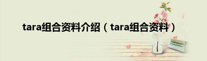 tara组合资料介绍（tara组合资料）