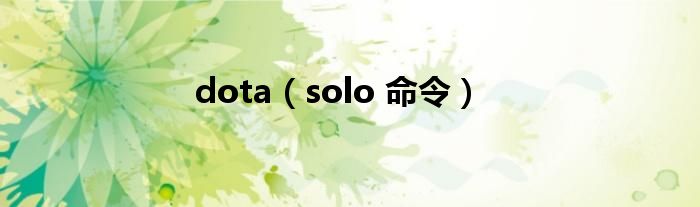 dota（solo 命令）