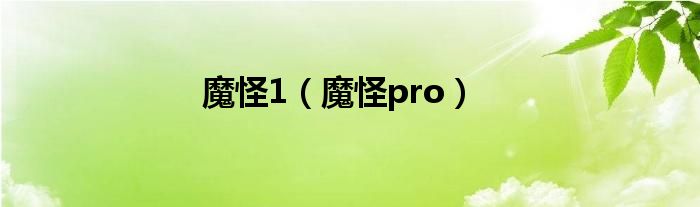 魔怪1（魔怪pro）