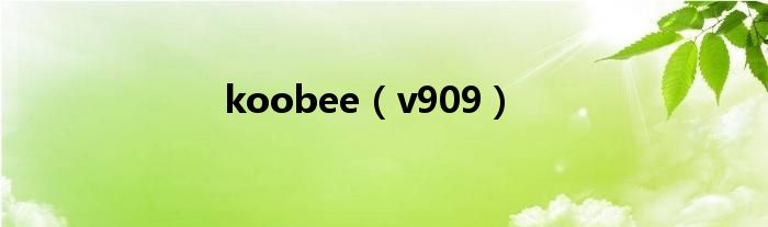 koobee（v909）