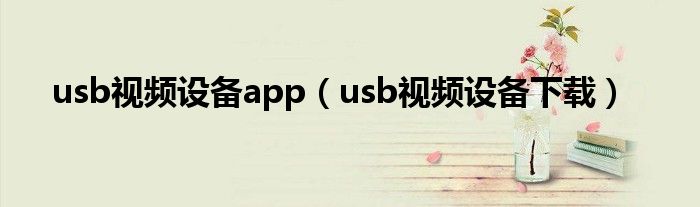 usb视频设备app（usb视频设备下载）