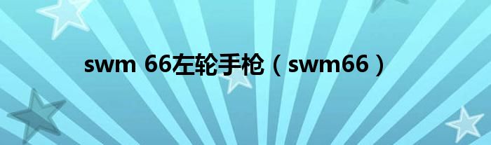 swm 66左轮手枪（swm66）