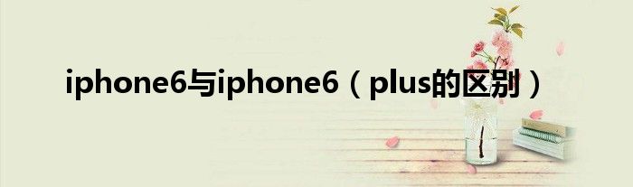 iphone6与iphone6（plus的区别）