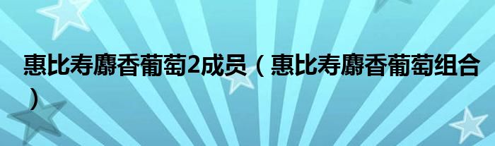 惠比寿麝香葡萄2成员（惠比寿麝香葡萄组合）