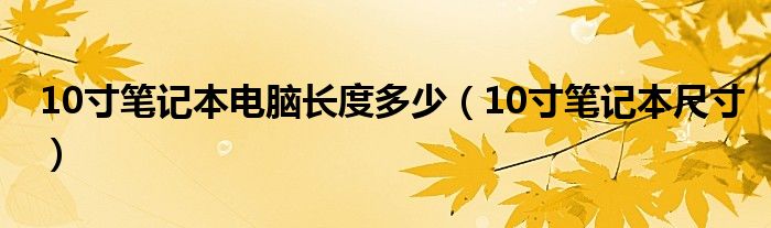 10寸笔记本电脑长度多少（10寸笔记本尺寸）