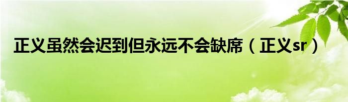 正义虽然会迟到但永远不会缺席（正义sr）