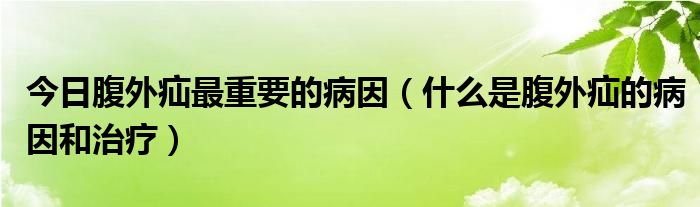 今日腹外疝最重要的病因（什么是腹外疝的病因和治疗）