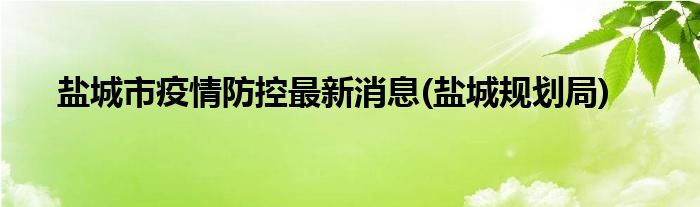 盐城市疫情防控最新消息(盐城规划局)