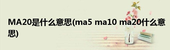 MA20是什么意思(ma5 ma10 ma20什么意思)