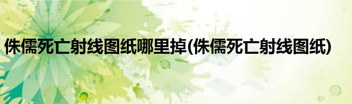 侏儒死亡射线图纸哪里掉(侏儒死亡射线图纸)