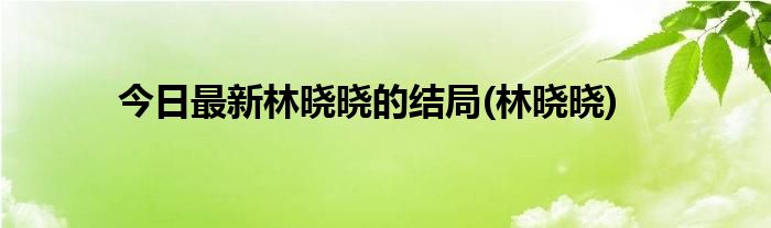 今日最新林晓晓的结局(林晓晓)