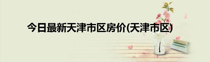 今日最新天津市区房价(天津市区)