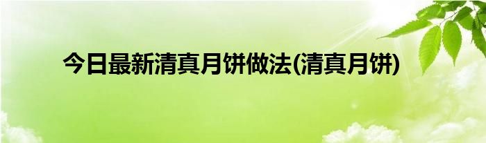 今日最新清真月饼做法(清真月饼)
