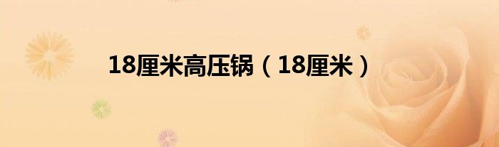 18厘米高压锅（18厘米）