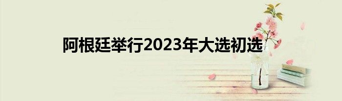 阿根廷举行2023年大选初选