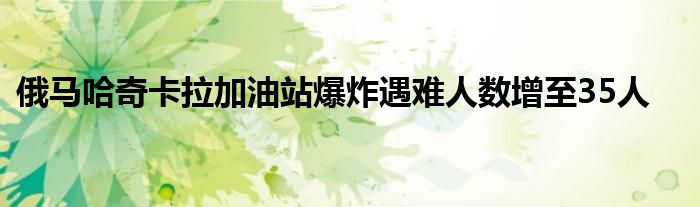 俄马哈奇卡拉加油站爆炸遇难人数增至35人