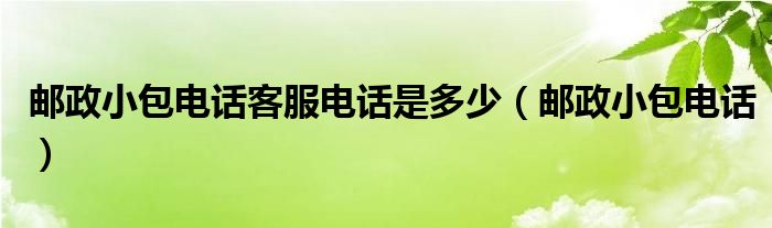 邮政小包电话客服电话是多少（邮政小包电话）