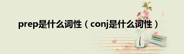 prep是什么词性（conj是什么词性）