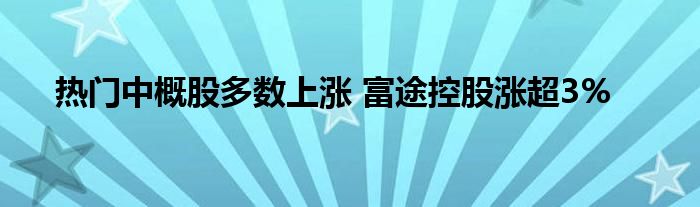 热门中概股多数上涨 富途控股涨超3%