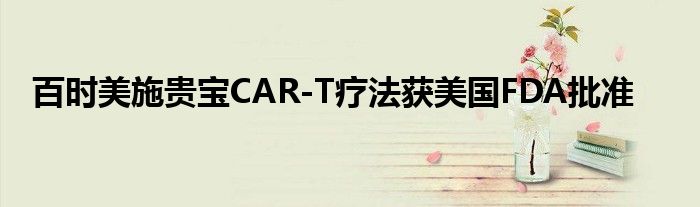 百时美施贵宝CAR-T疗法获美国FDA批准