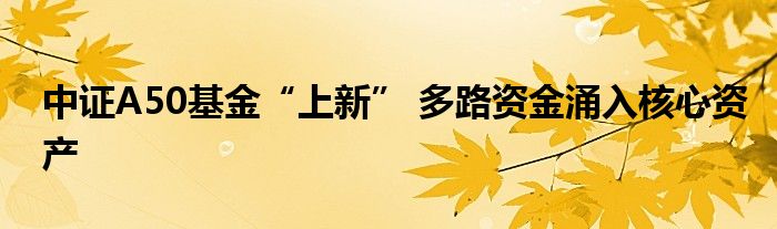 中证A50基金“上新” 多路资金涌入核心资产