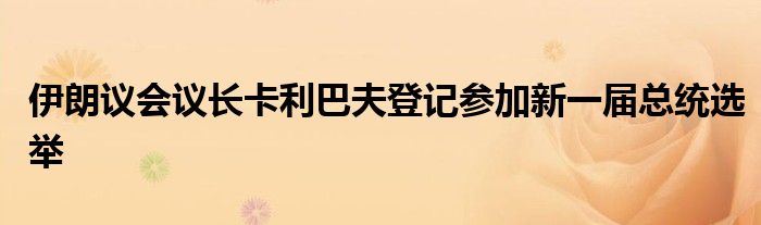 伊朗议会议长卡利巴夫登记参加新一届总统选举