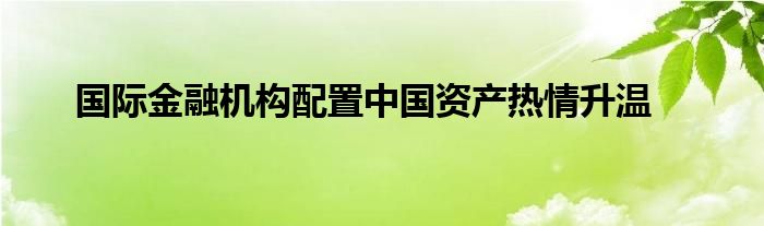 国际
机构配置中国资产热情升温