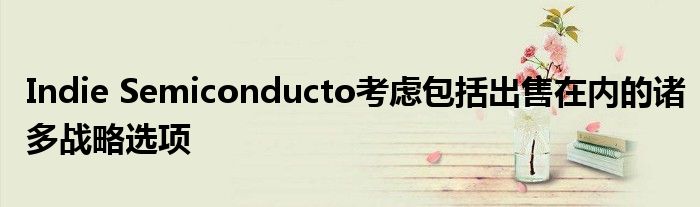 Indie Semiconducto考虑包括出售在内的诸多战略选项