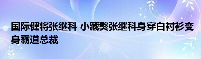 国际健将张继科 小藏獒张继科身穿白衬衫变身霸道总裁