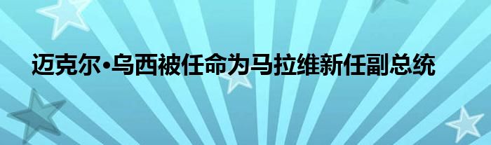 迈克尔·乌西被任命为马拉维新任副总统