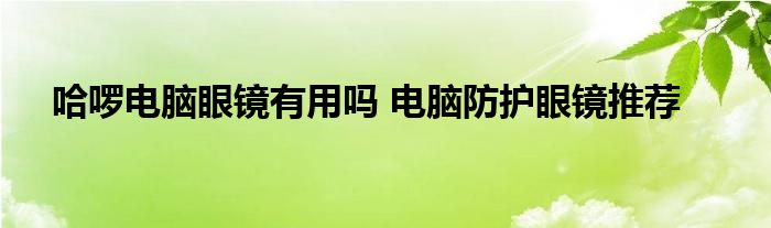 哈啰电脑眼镜有用吗 电脑防护眼镜推荐