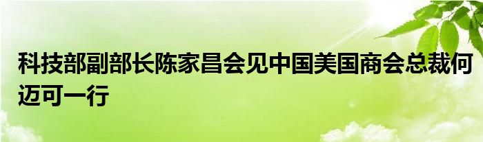 科技部副部长陈家昌会见中国美国商会总裁何迈可一行