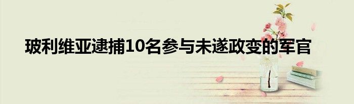 玻利维亚逮捕10名参与未遂政变的军官