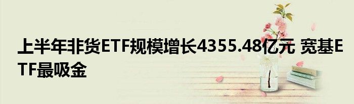 上半年非货ETF规模增长4355.48亿元 宽基ETF最吸金