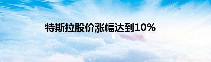 特斯拉股价涨幅达到10%