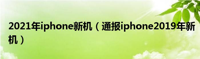 2021年iphone新机（通报iphone2019年新机）