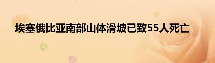 埃塞俄比亚南部山体滑坡已致55人死亡