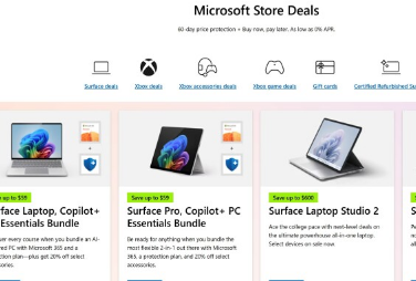 微软商店的返校优惠包括新款Surface Copilot+电脑等
