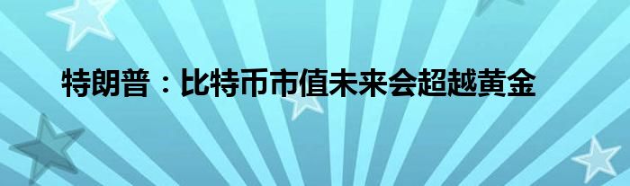 特朗普：比特币市值未来会超越黄金